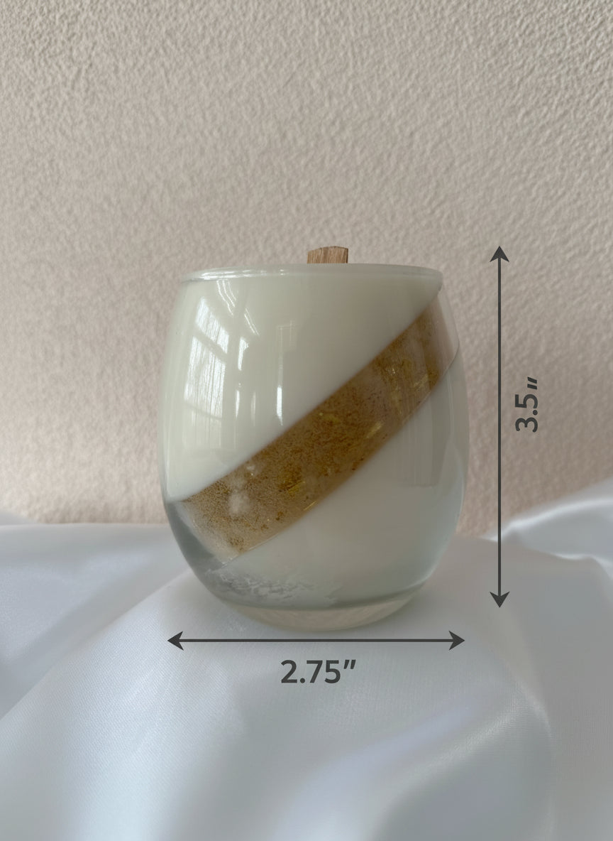 Golden Stripe Candle