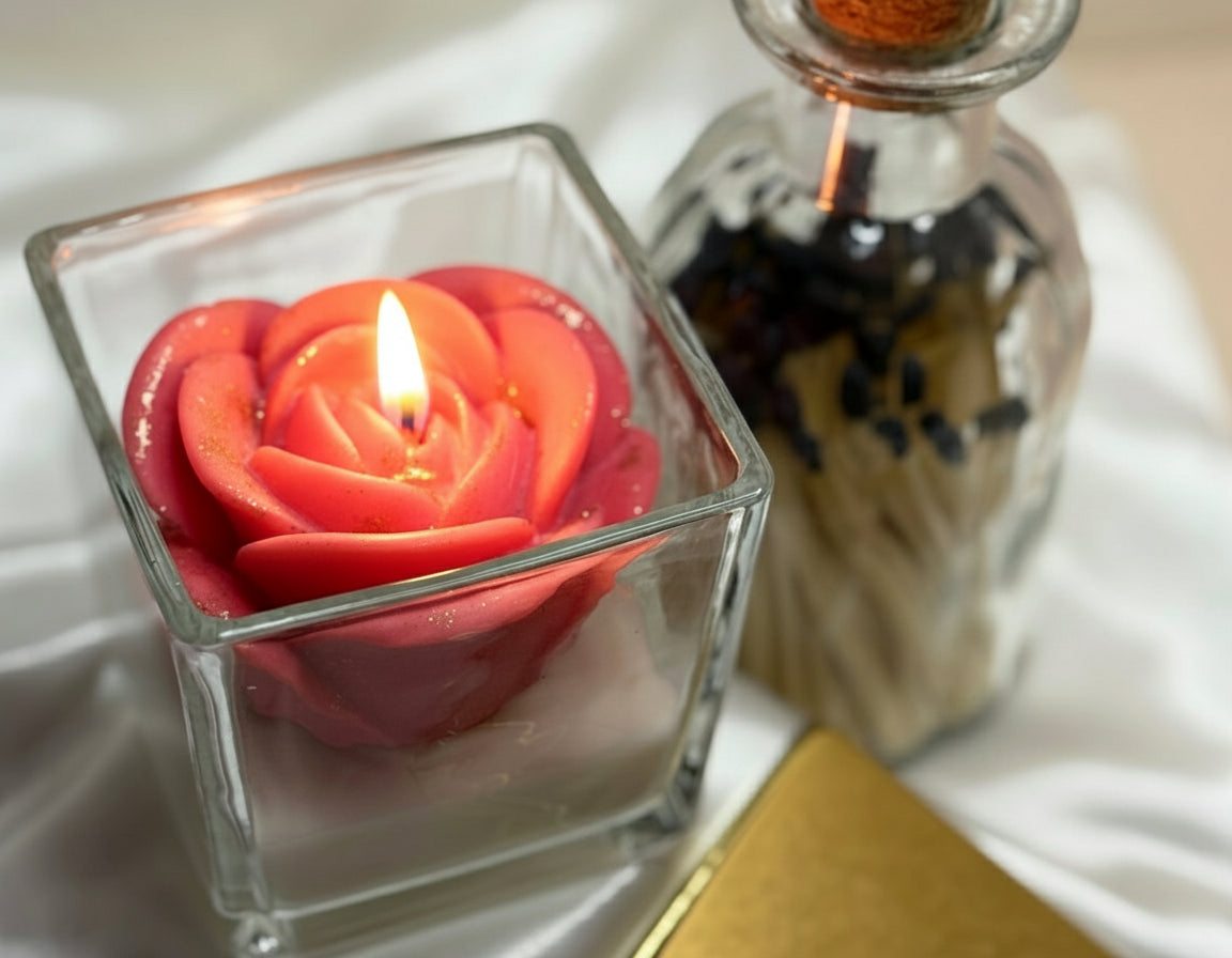 Rose Bloom Jar Candle