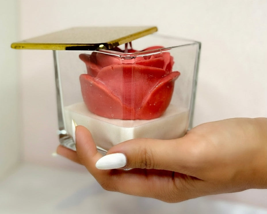 Rose Bloom Jar Candle