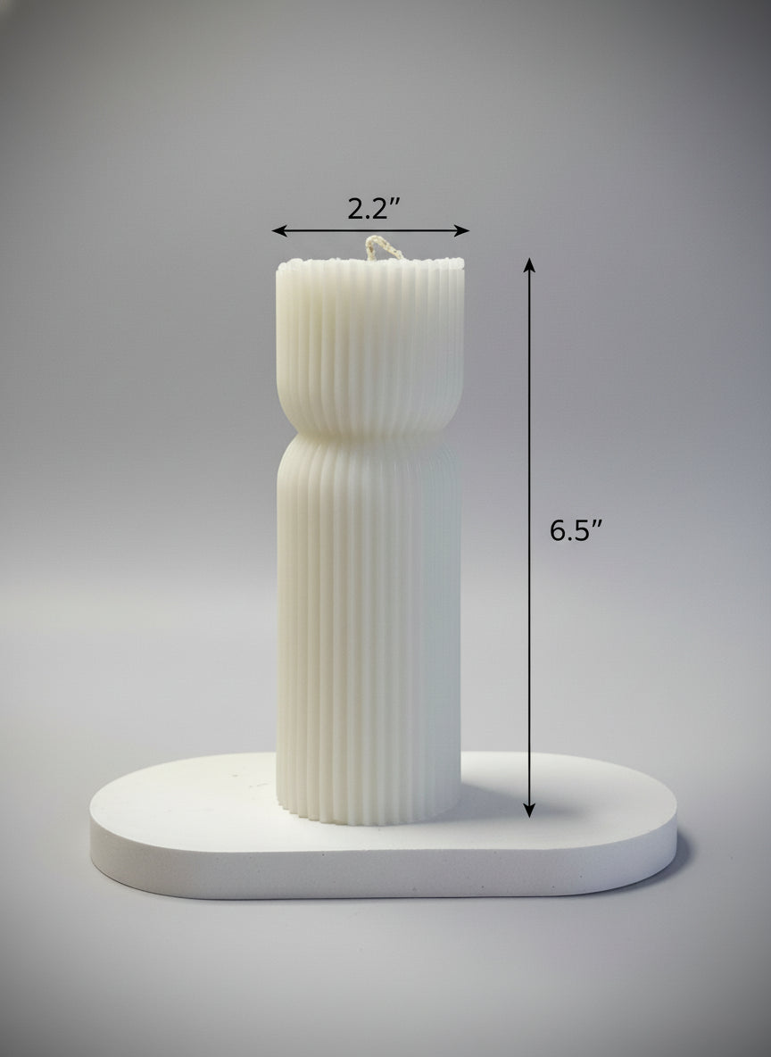 Stripe Pillar Candle (L)